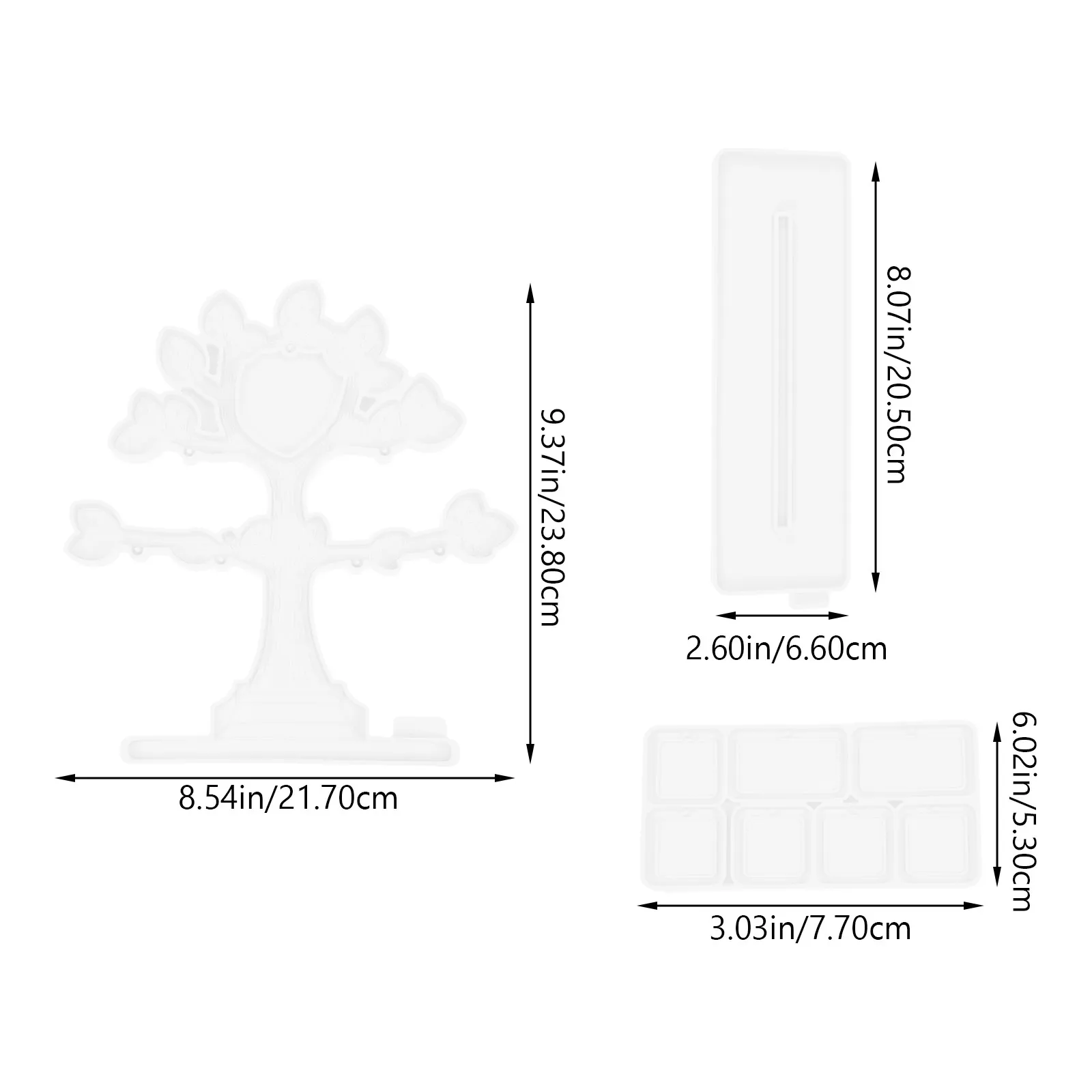 1Set Tree Shape Photo Frame Silicone Mold Creative DIY Craft Molding Tool Epoxy Resin Frame Making Supplies DIY Silicone Mold