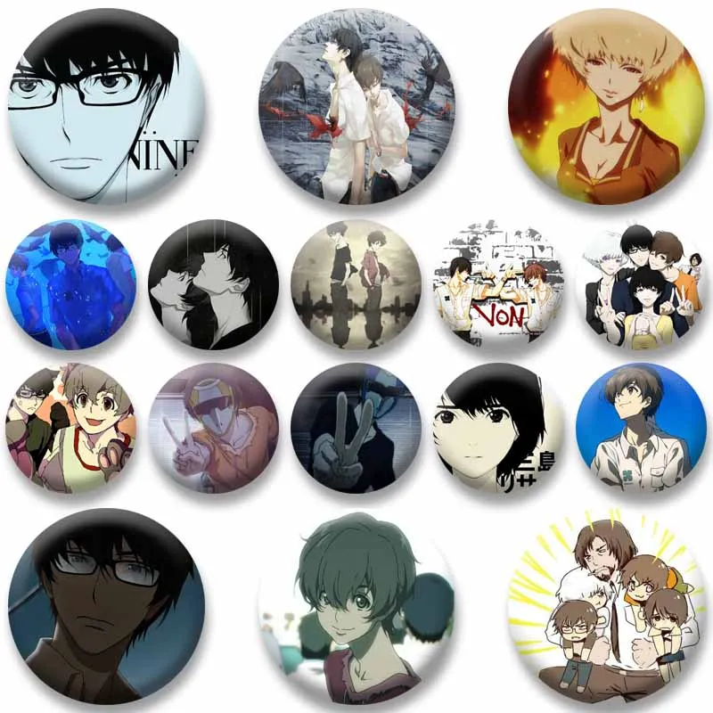 Anime Terror in R-Resonance Button Pins Cartoon Character NINE TWELVE Lisa Badge Round Lapel Brooch Backpack Jewelry Accessries