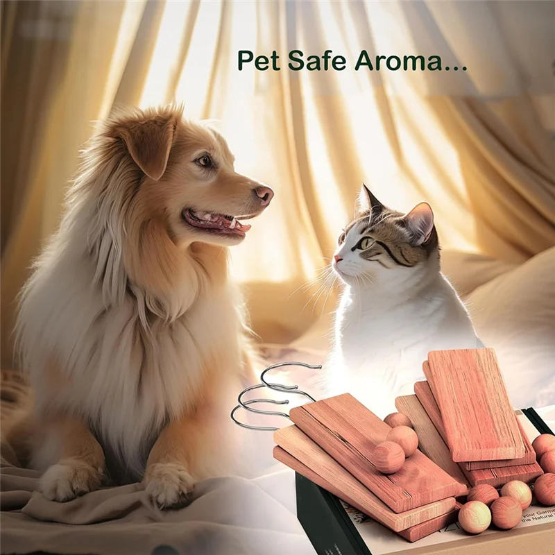 

Кедровые блоки ABUG для хранения одежды, кедровые шарики для шкафов, 40 шт., включая 15 подвесок и 25 шариков — ароматические блоки