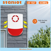 Staniot 433Mhz Wireless Strobe Light Siren 110dB Indoor/Outdoor Flash Alarm For Tuya Smart Home Burglar WiFi GSM Alarm System