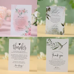 25Pcs Personalized Thank You Cards Wedding Party Decorations Celebration Favors Table Card Wedding Ceremony Guest Invitations