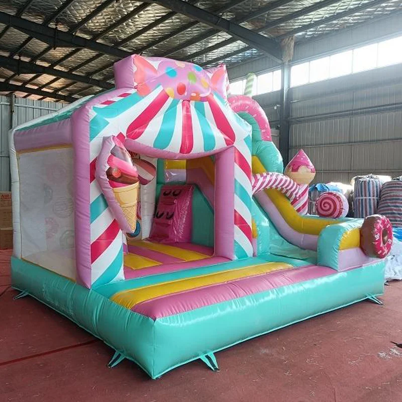 Inflatable Castle, Bouncy House, 500kg Capacity, Commercial Jumping House, Eco-Friendly PVC, Kids Play Equipment