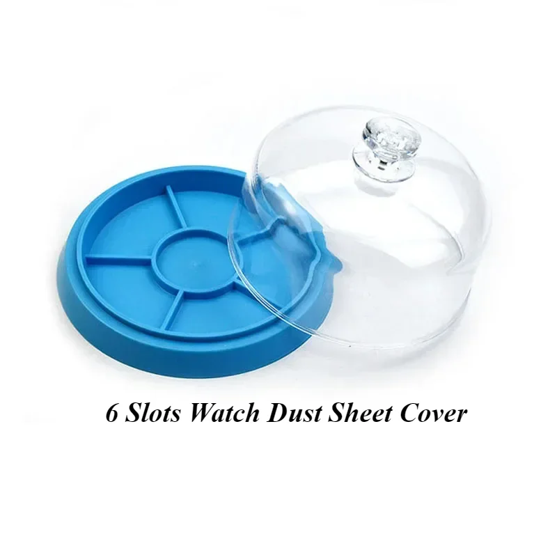 6 Slots Watch Dust Sheet Cover with Tray Watch Movement Repair Tool Jewelry tools Spare Protector Watchmaker Repair Tool