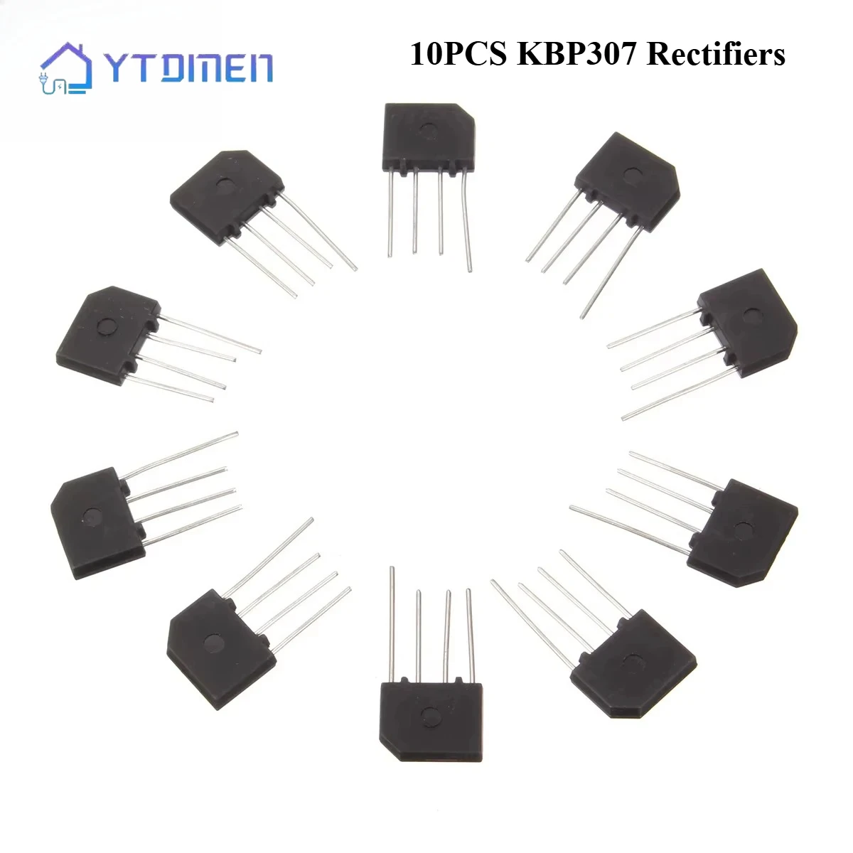 10 peças kbp307 diodo retificador eletrônico componentes ponte de diodo retificador 3a 700v conjunto kit de diodos de imersão