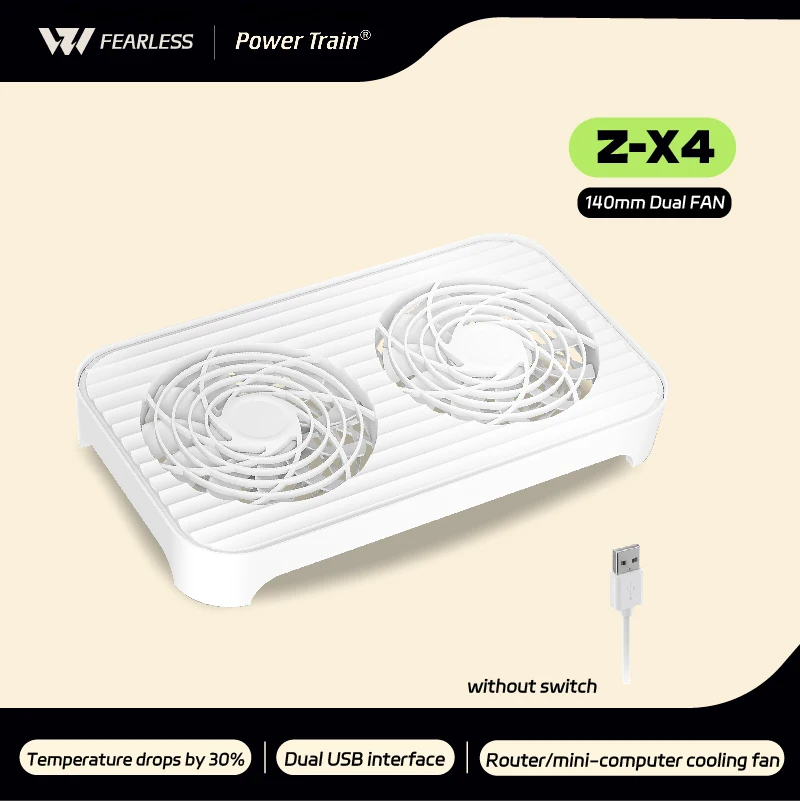 

Power train Z-X4 14cm dual fans pc accessories low noise stackable using router/micro-radiator Base USB interface 65.8CFM/18dBA