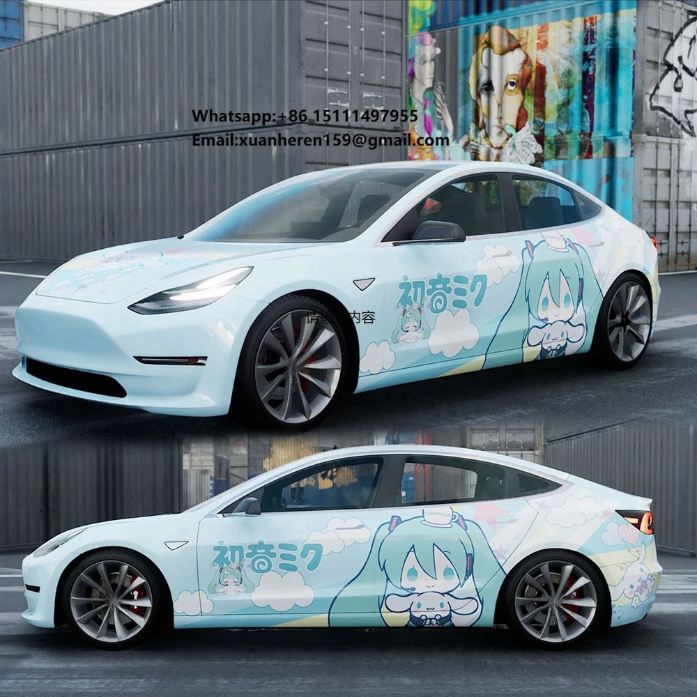 

CARKOO Hot Sale Anime Vehicle Livery Japanese Theme Side Car Wrap Girl Vinyl Itasha JDM Car Wrap Design Wrap Vinyl