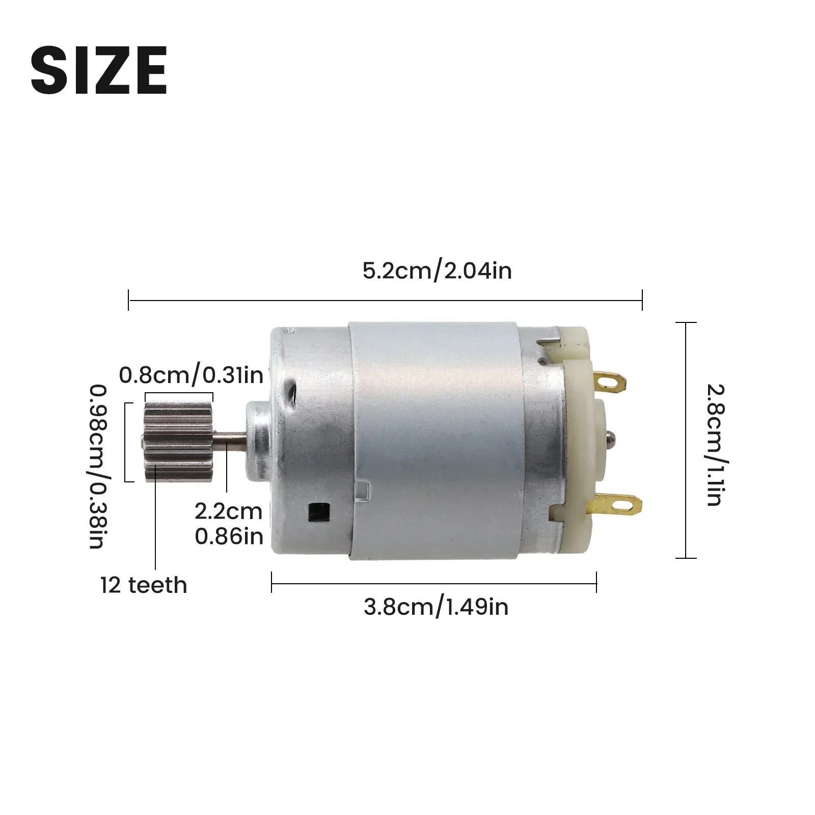 Silniki dla dzieci samochód elektryczny 550 RS390/RS380 12V 6V DL555 24V 10 zębów 1 Cm jakość-narzędzie-akcesoria