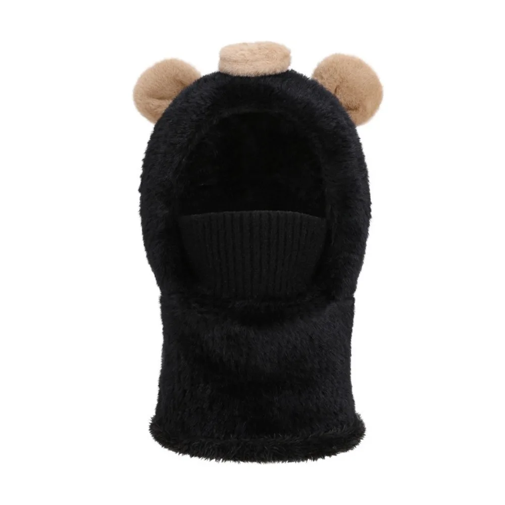 

Keep Warm Children's Balaclava Hat Windproof Integrated Ear Protection Warm Knitted Cap Thick Warm Neck Scarf Cold Weather