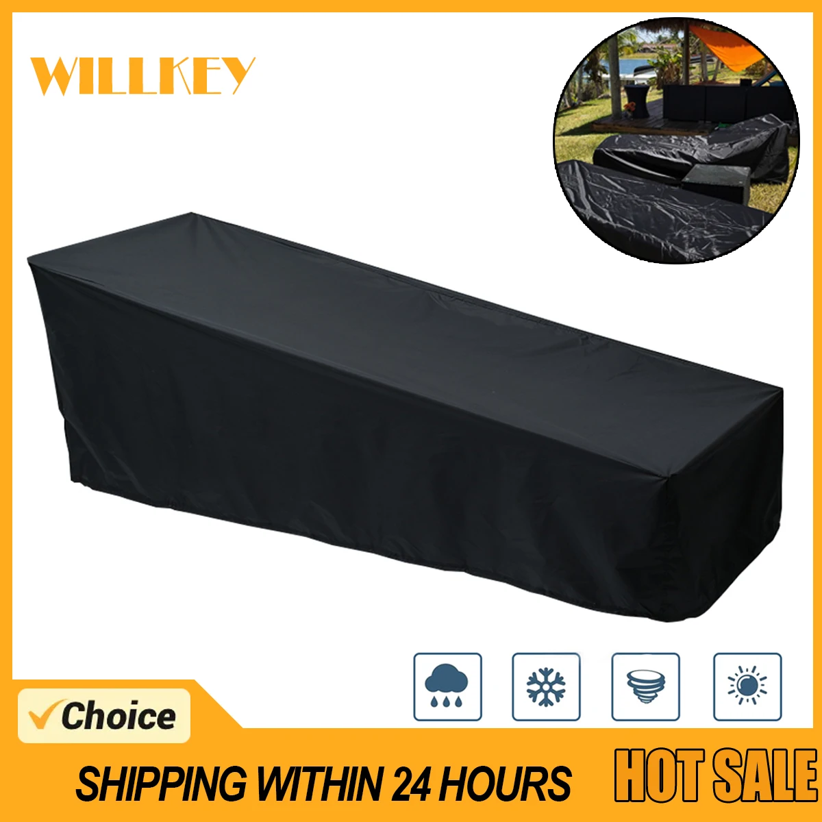 Sun Lounger Cover Outdoor Garden Sunbed Cover Patio Outdoor Lounge Chair Recliner Protective Cover Furniture Waterproof Cover