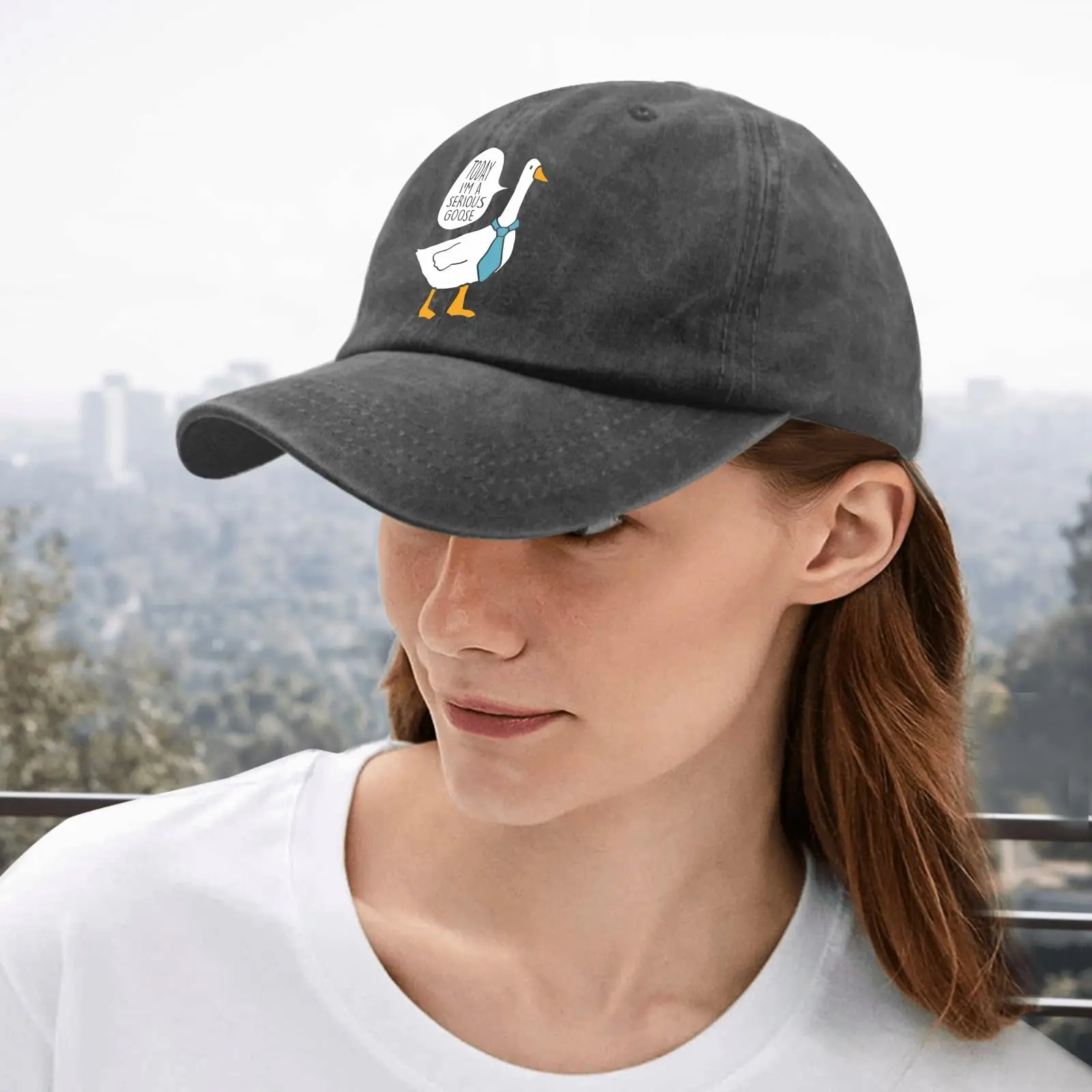 Today I'm A Serious Goose Hat Running Hats for Women Pigment Black Hat for Women Gifts for Grandma Golf Cap image 5