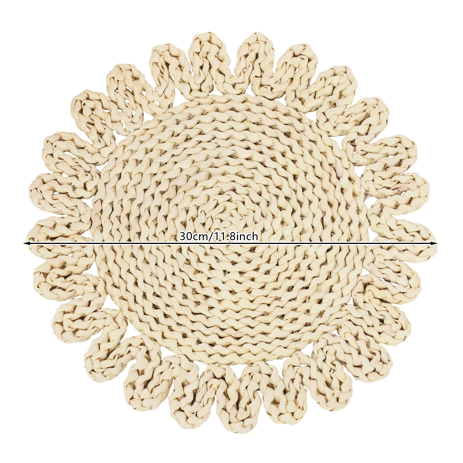 

Round& Sunflower 12pcs Placemats, Woven Rattan Table Mats, Placemats for Restaurant& Dining Table& Parties& Dining Rooms& Hotels