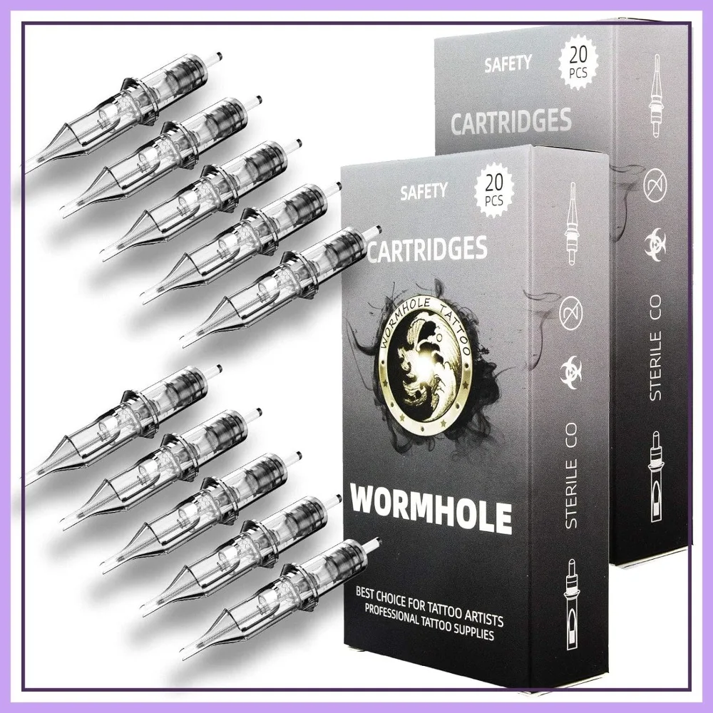 

50pcs Assorted Tattoo Cartridge Needles, Round Liner Mix 3RL 5RL 7RL 9RL 11RL, Standard #12
