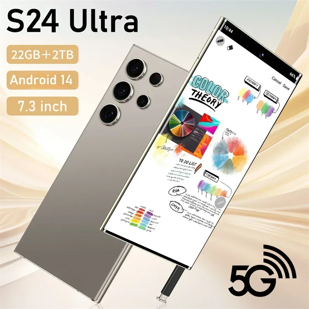 New S24 Ultra 7.3HD Cellphones Global Version 4G 5G Original Smartphone Dual SIM Android 14 Cell Phone 7800mAh Mobile Phones