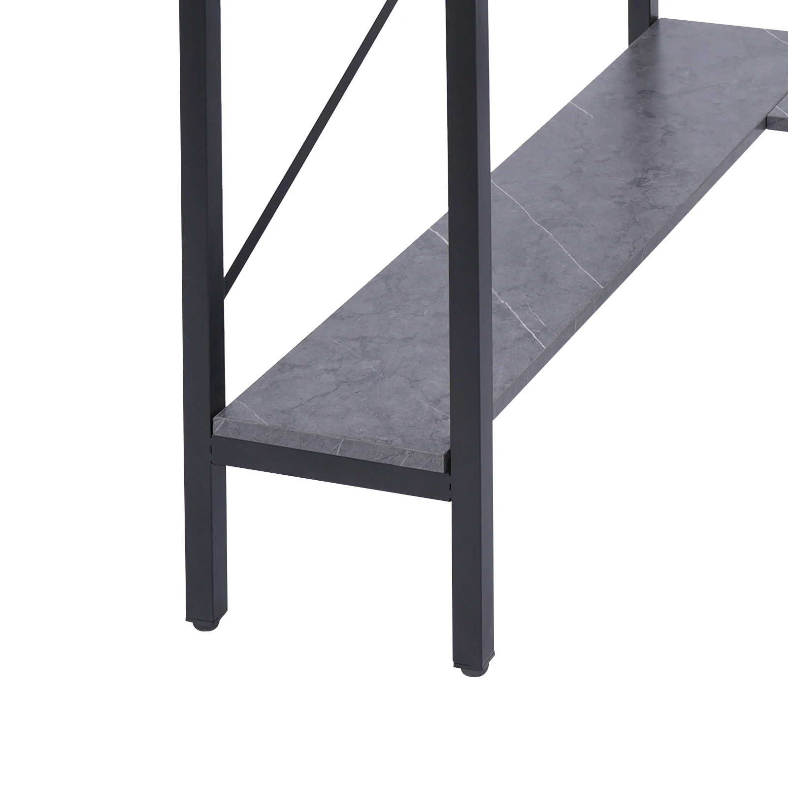 Modern Corner Computer Desk with LED Lighting & Storage Shelves Space-Saving L-Shaped PC Workstation