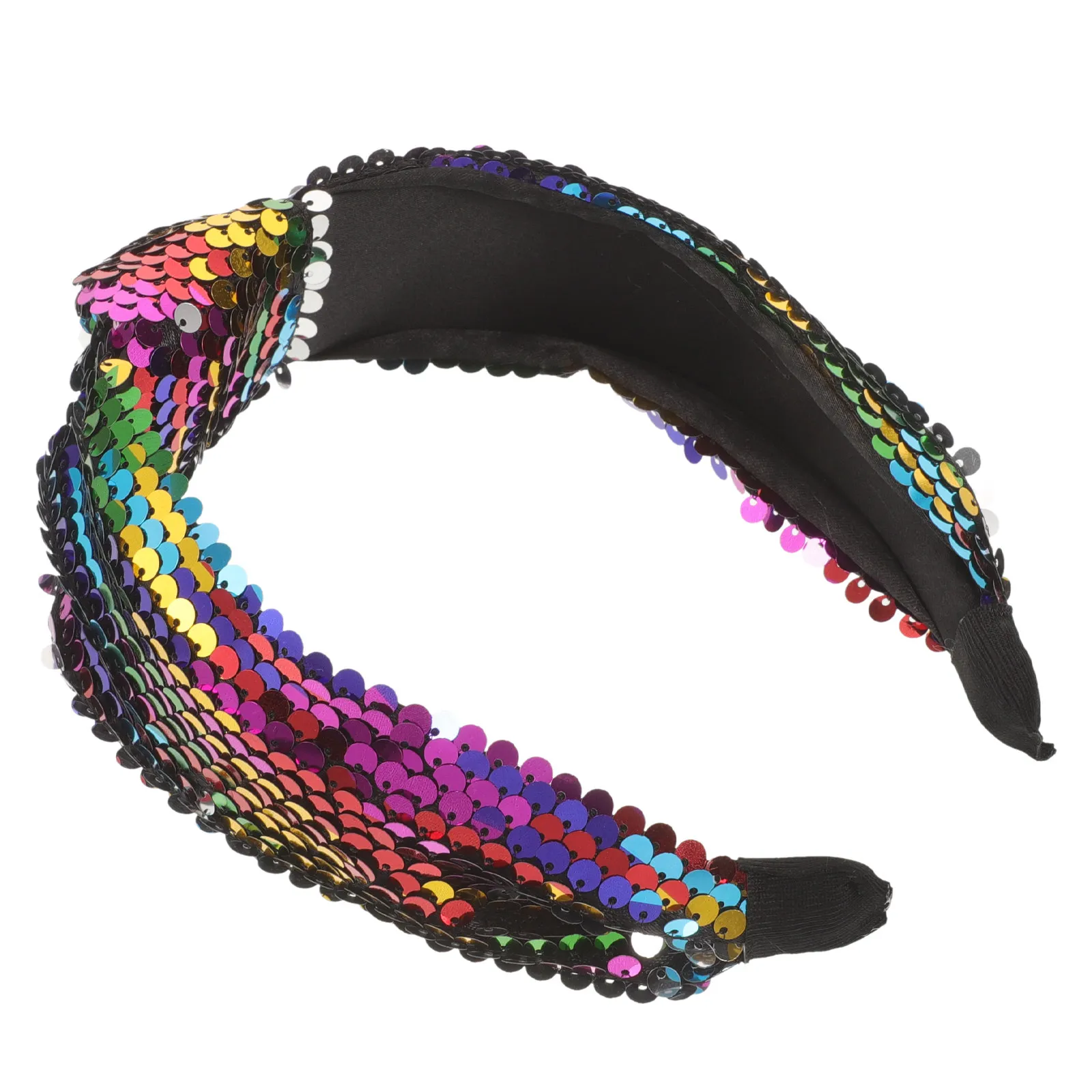 

Блестящая повязка на голову с пайетками и узлом, стильная женская повязка для волос, легкий декоративный аксессуар, ободок для женщин