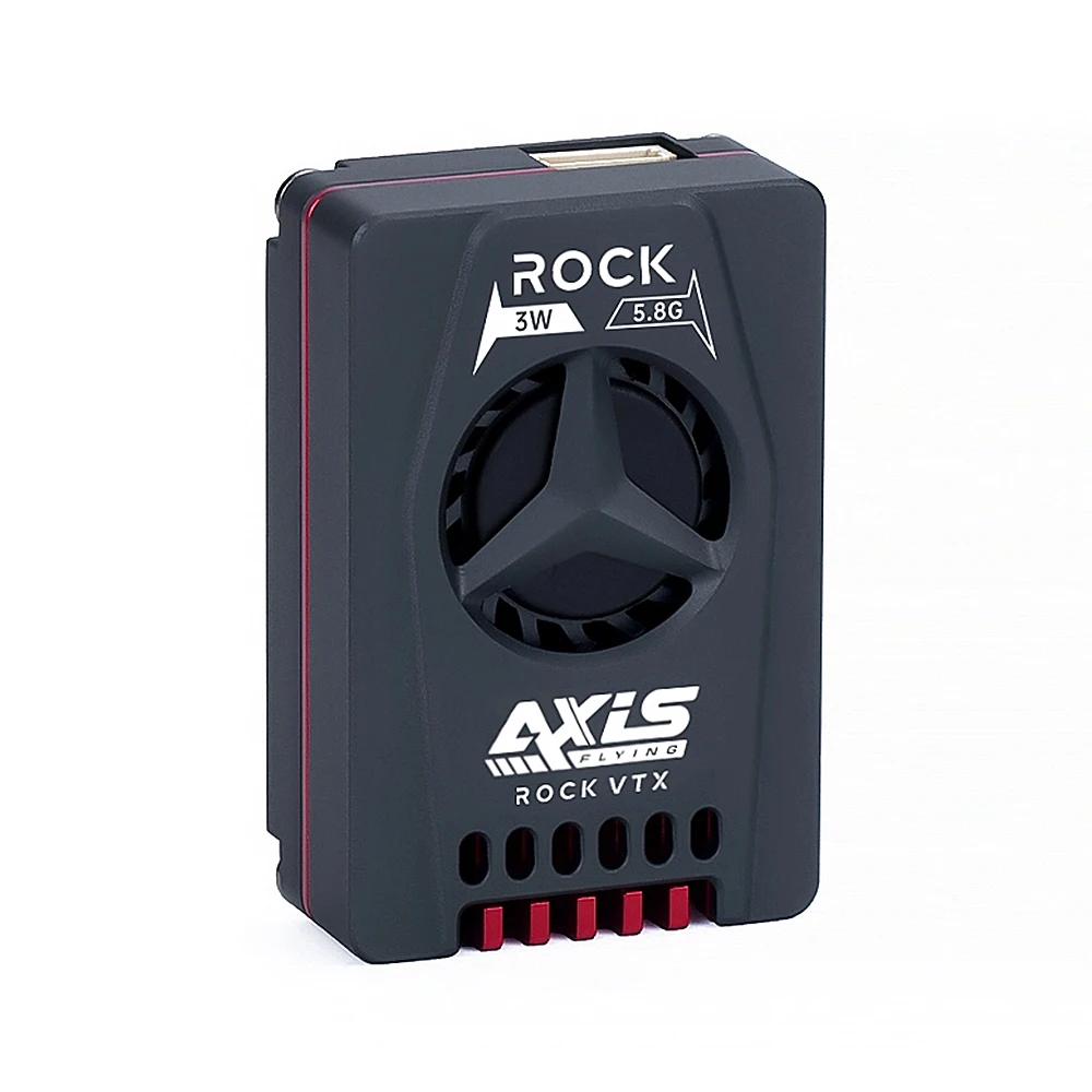 AxisFlying ROCK 5.8G 3W VTX Wbudowany MLC Anty-zakłóceniowy Dwurdzeniowy Transmisja Obrazu Antena MMCX 7-28V do Drona RC FPV