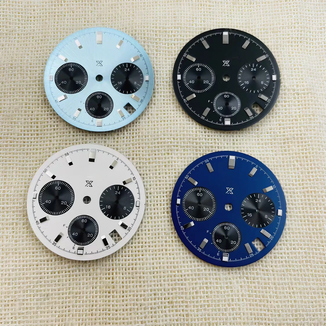 

29,5 мм циферблат VK63, многофункциональные стрелки для часов, зеленый панда, светящийся логотип S, спортивные кварцевые часы, циферблат и стрелки для Seiko mod