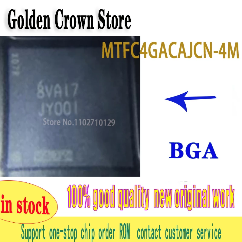 1PCS/lot MTFC4GACAJCN-4M IT Silkscreen JY001 BGA-153 memory chip ic  work New original