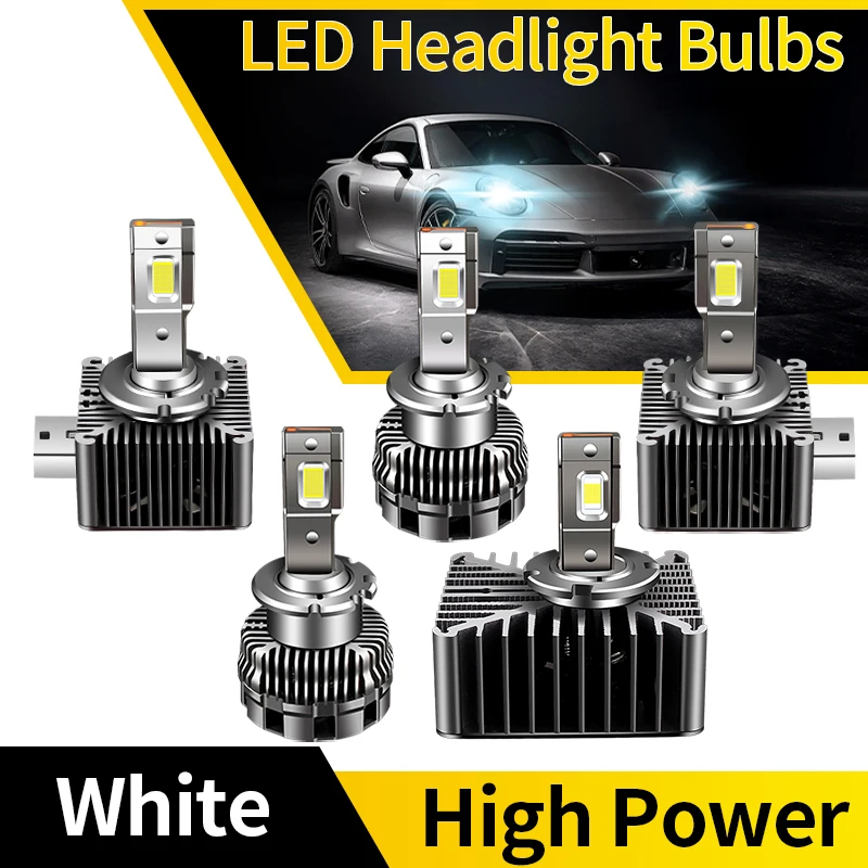 

2PCS D1S LED Car Headlight Bulbs D1R D3S D3R 30000LM D4S D4R D2S D2R Car Lamps HID Xenon Upgrade D5S D8S 1:1 Size Plug & Play