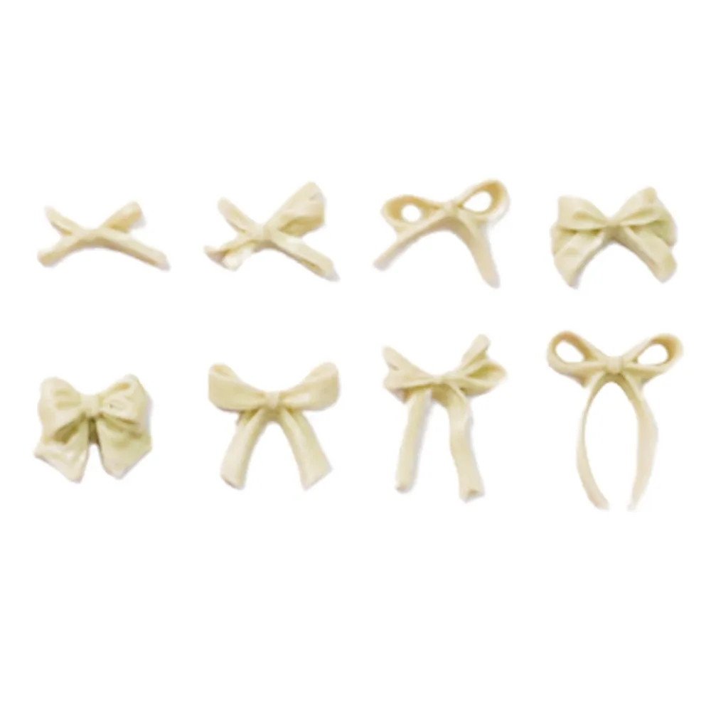 50개 보우 네일 아트 액세서리 보타이 단색 3D 네일 아트 장식 혼합 사이즈 미니 사이즈 매니큐어 용품 DIY 매니큐어