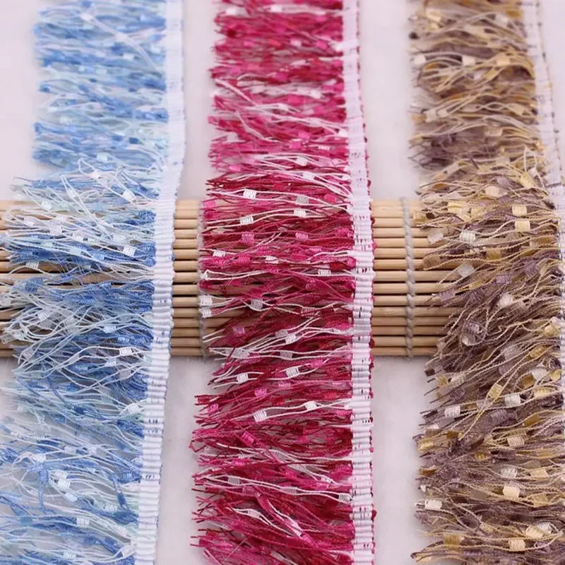 1 Yard Spitzenband, Seidenquasten, Fransenbesatz, Quasten zum Nähen für Schmuck, DIY-Bekleidung, Stoffzubehör, Quasten, Handwerkszubehör – Detail 5