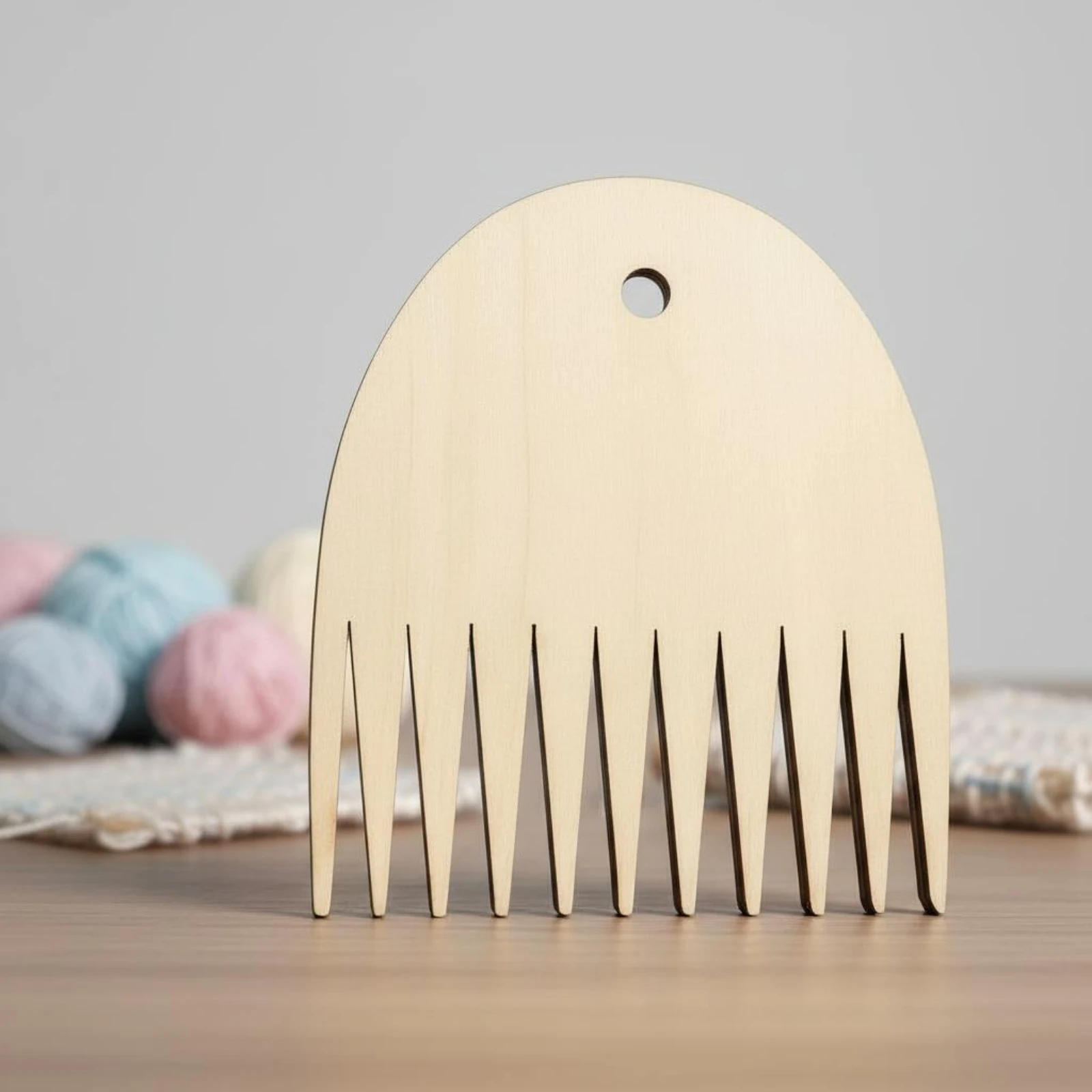 5 Pieces Wooden Knitting Needle Gauge Easy to Use Wooden Knitting Gauge Yarn Measuring Tool Portable Hobby Tools for Craft Room view 6