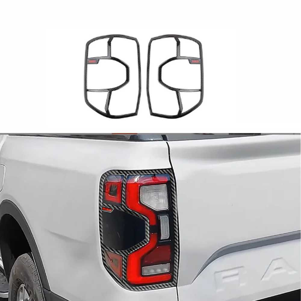 Tail Light Cover Rear Lamp Hood For Ford Ranger T9 2022 2023 2024 XLT XL XLS Tail Lamp Protector 4X4 Next Gen Accessories