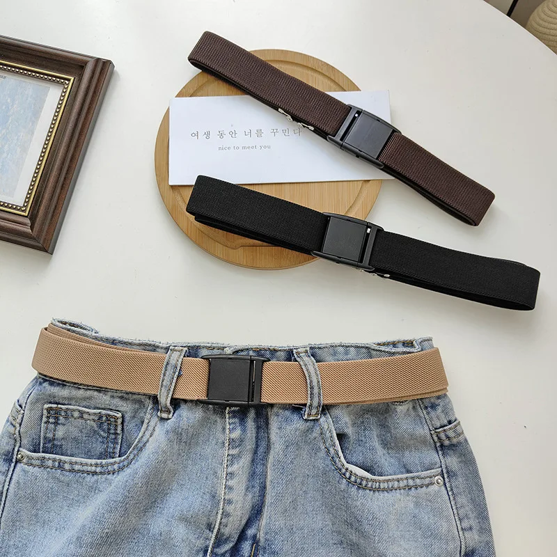 เข็มขัดระดับไฮเอนด์สําหรับผู้หญิงขี้เกียจเอวยางยืดสําหรับผู้หญิงกางเกงยีนส์ยืดสําหรับผู้หญิงกระชับเอว Cinching อุปกรณ์