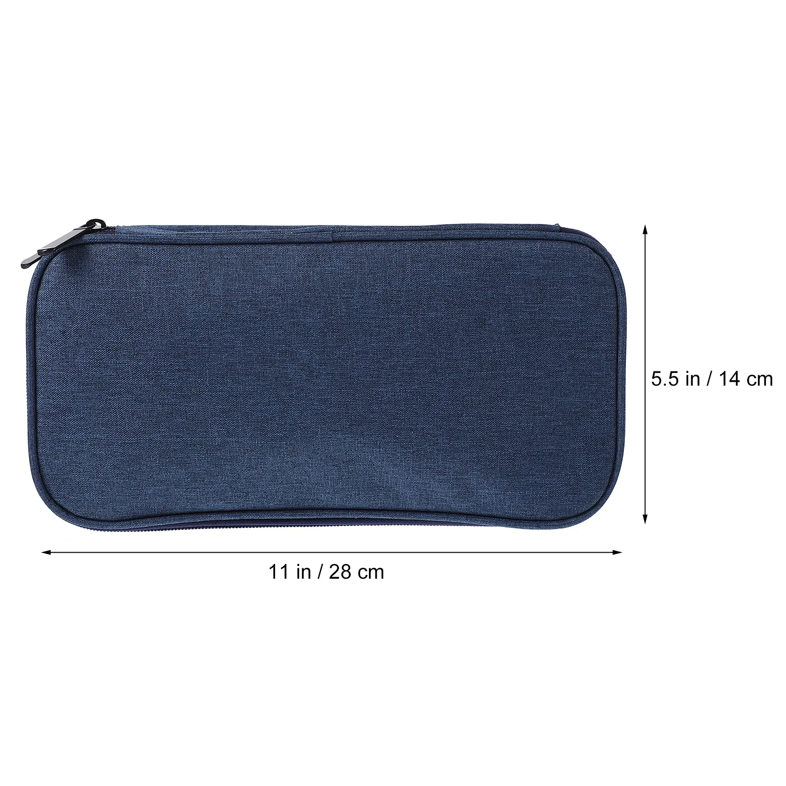 

Dark Blue Knitting Needles Case Oxford Cloth Crochet Hooks Organizer Knitting Accessories Portable Storage Pouch Zipper Bag