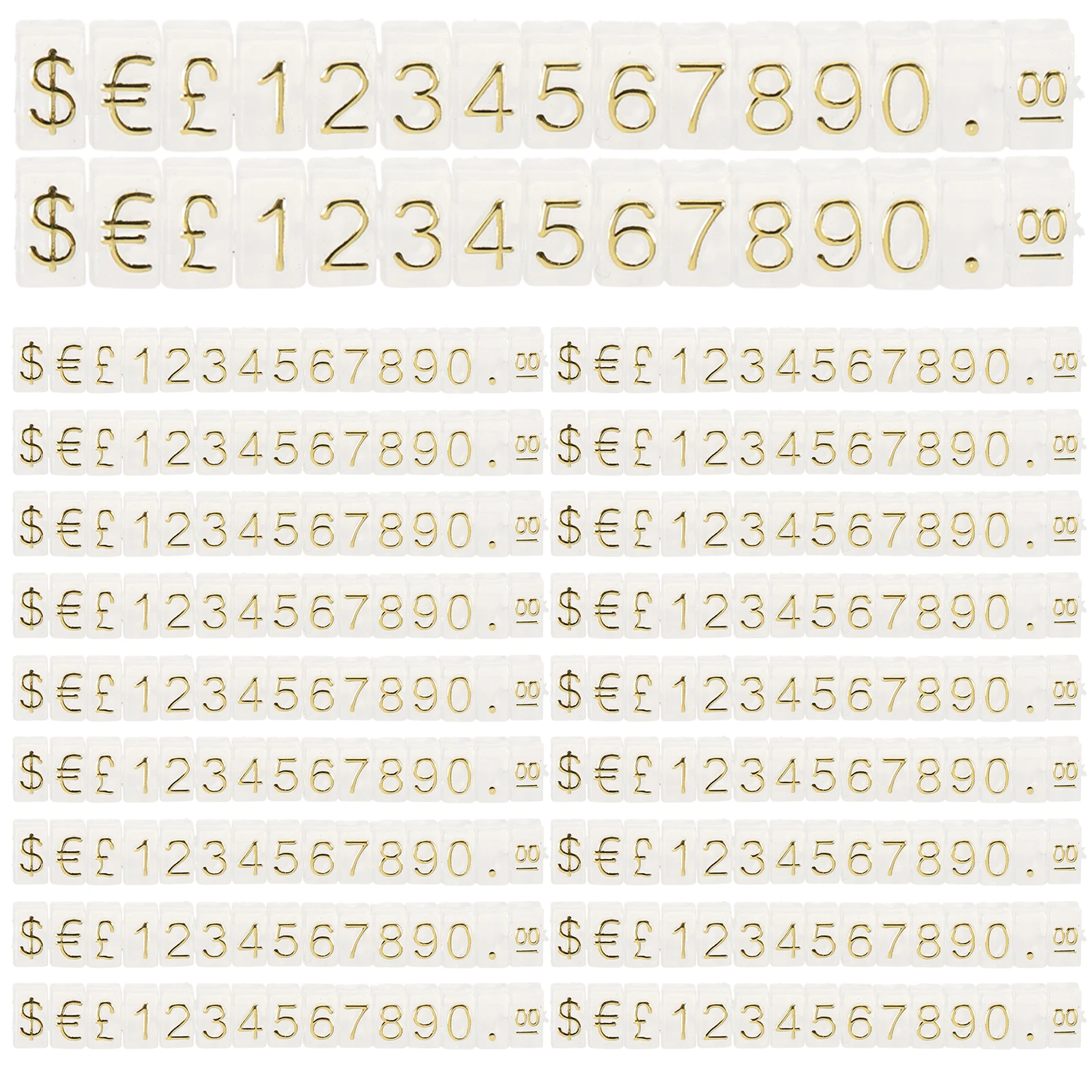 

20Pcs Price Tags Jewelry Tags Adjustable Disassembled Price Display Blocks for Retail Counters Shops Jewelry Tag