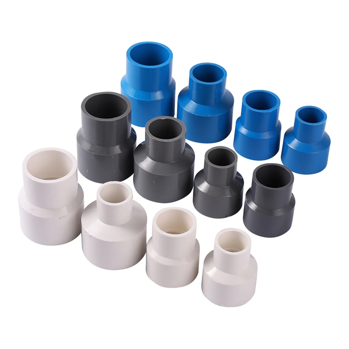 PVC Straight Reducing Connector 20/25/32/40mm Garden Irrigation Water Pipe Joint Water Tube Repairing Adapter DIY Shelf Fittings