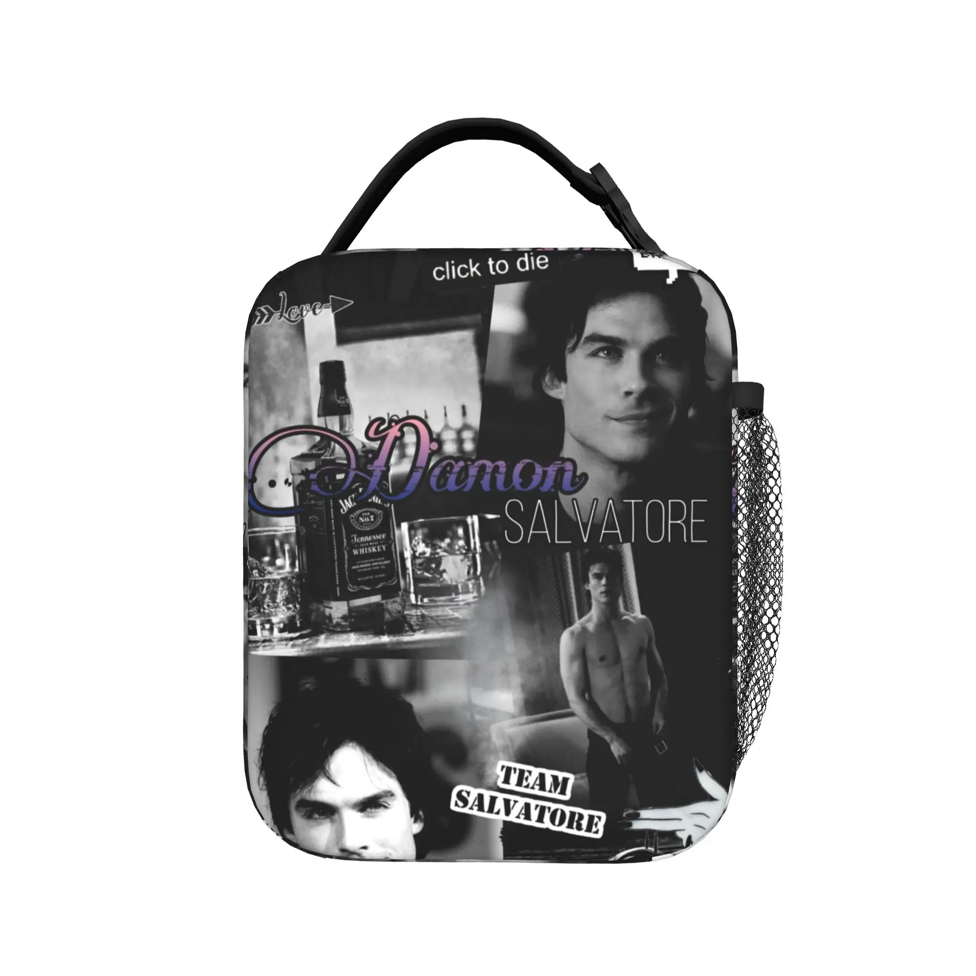 The Vampire Diaries Resuable Movie Lunch Bag Fun Travel Lunch Box Print Portable Thermal Tote Handbags