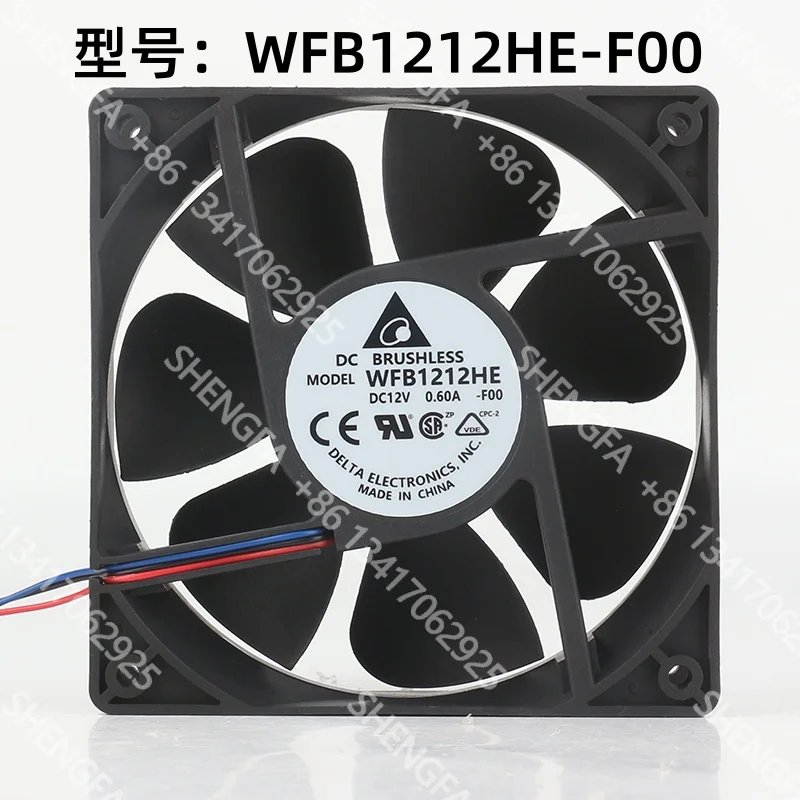 Cooling Fan Delta 24V 48V DC 12V 0.60A AC EC 12038 120x120x38MM 12CM High air Volume Violent Ball Bearing Chassis WFB1212HE-F00 3