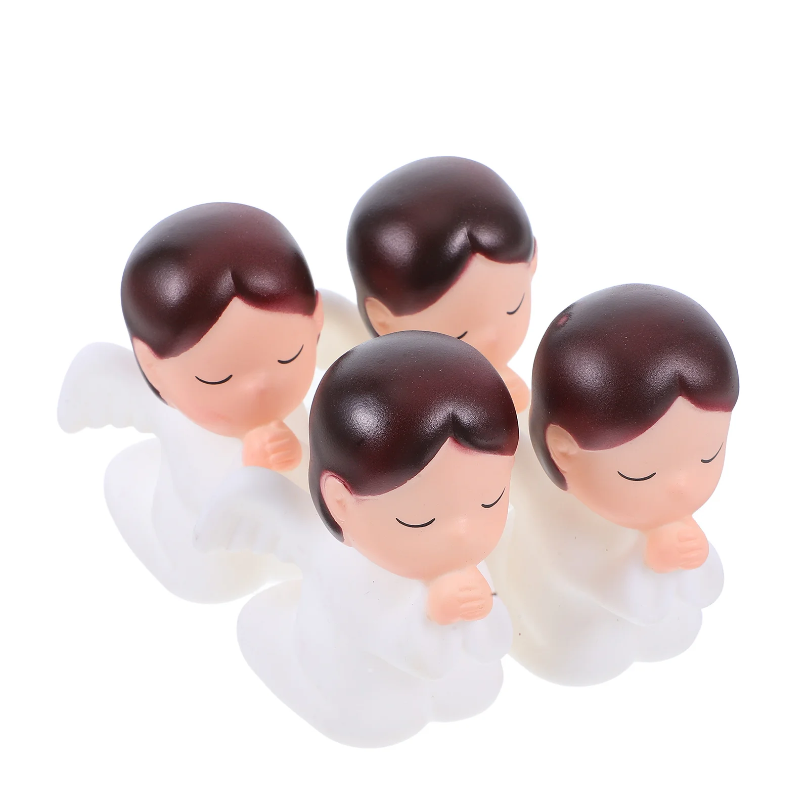 

4Pcs Angel Cake Decor Elegant Miniature Angel Girl Topper Birthday Wedding Baby Shower Parties Home Decor Miniature Angels