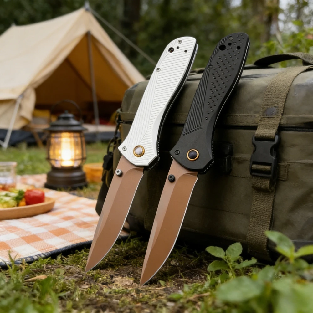 

New Folding Pocket Knife D2 Blade Aluminum Handle Outdoor EDC Defensive Knife Fishing Portable Camping Adventure Tool