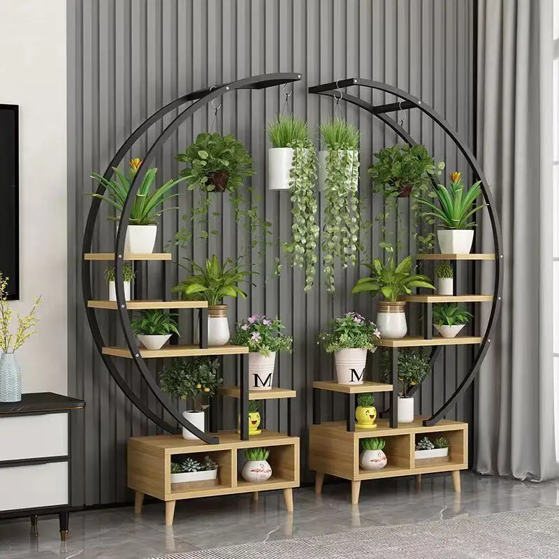 Pot de salon à fleurs, écran simple et moderne, support de balcon du sol au plafond, fleur d'intérieur