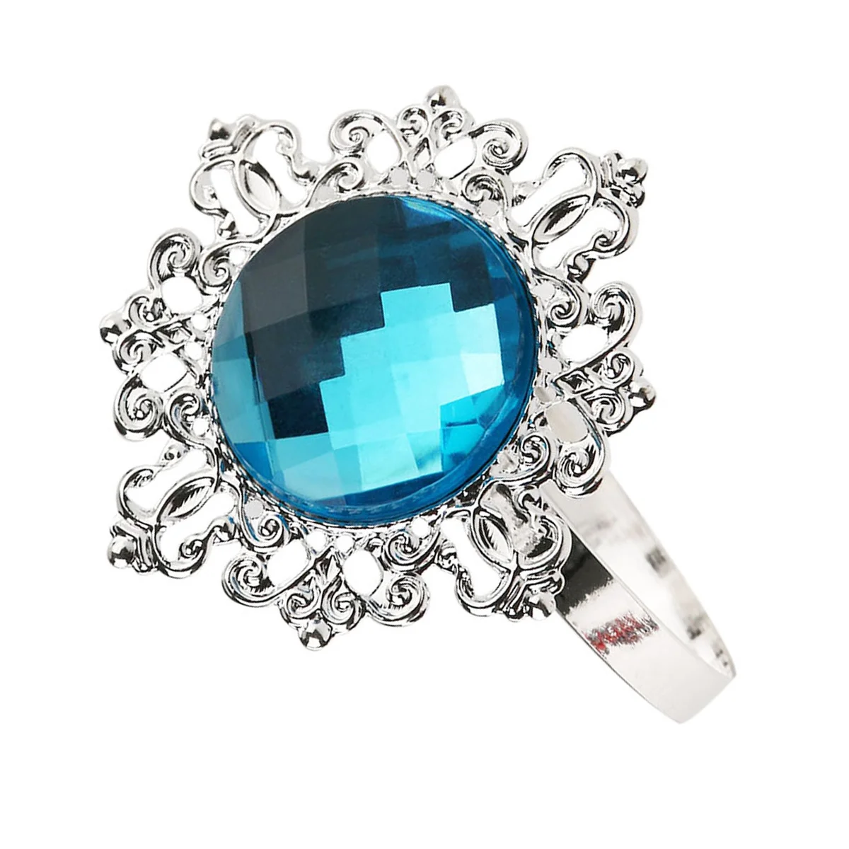 

12pcs Napkin Ring Holders Blue Acrylic Iron Dinner Table Decoration Wedding Banquet Formal Events Sparkling Design Compact Size