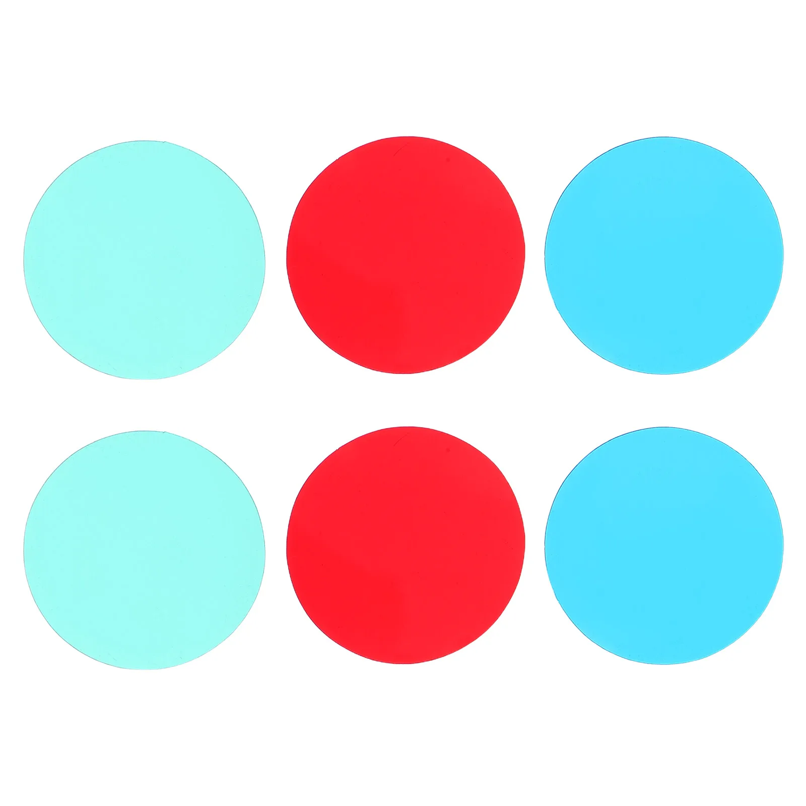 Feuille de Film translucide à trois filtres de couleur primaire, aide à l'apprentissage, ressource éducative, panneau d'accessoires précoces en plastique, 6 pièces