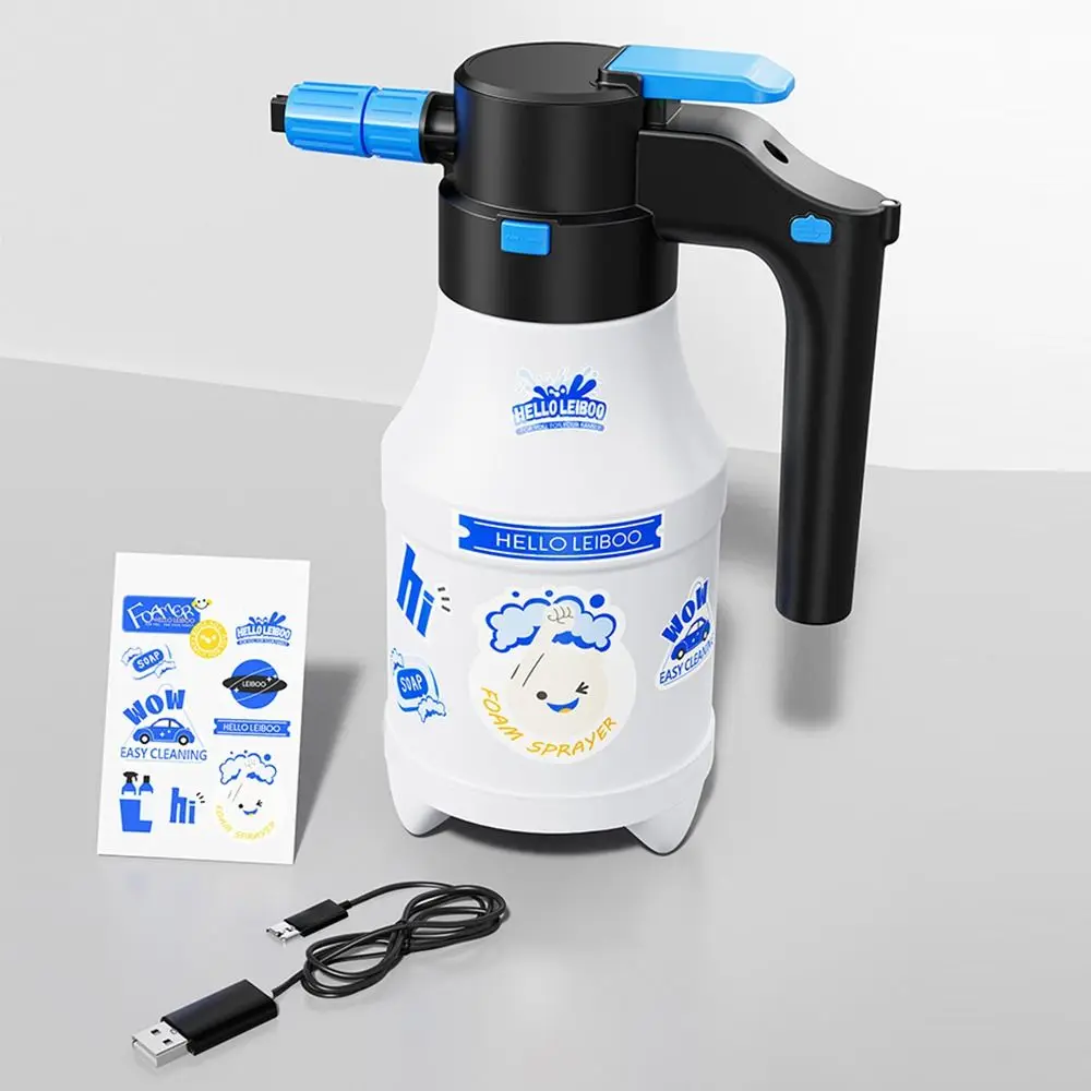 

Новый электрический распылитель пены 1,5 л, мощный автомойка 60PSI, автоматический распылитель пены под давлением для автомобиля, дома, сада, уборки