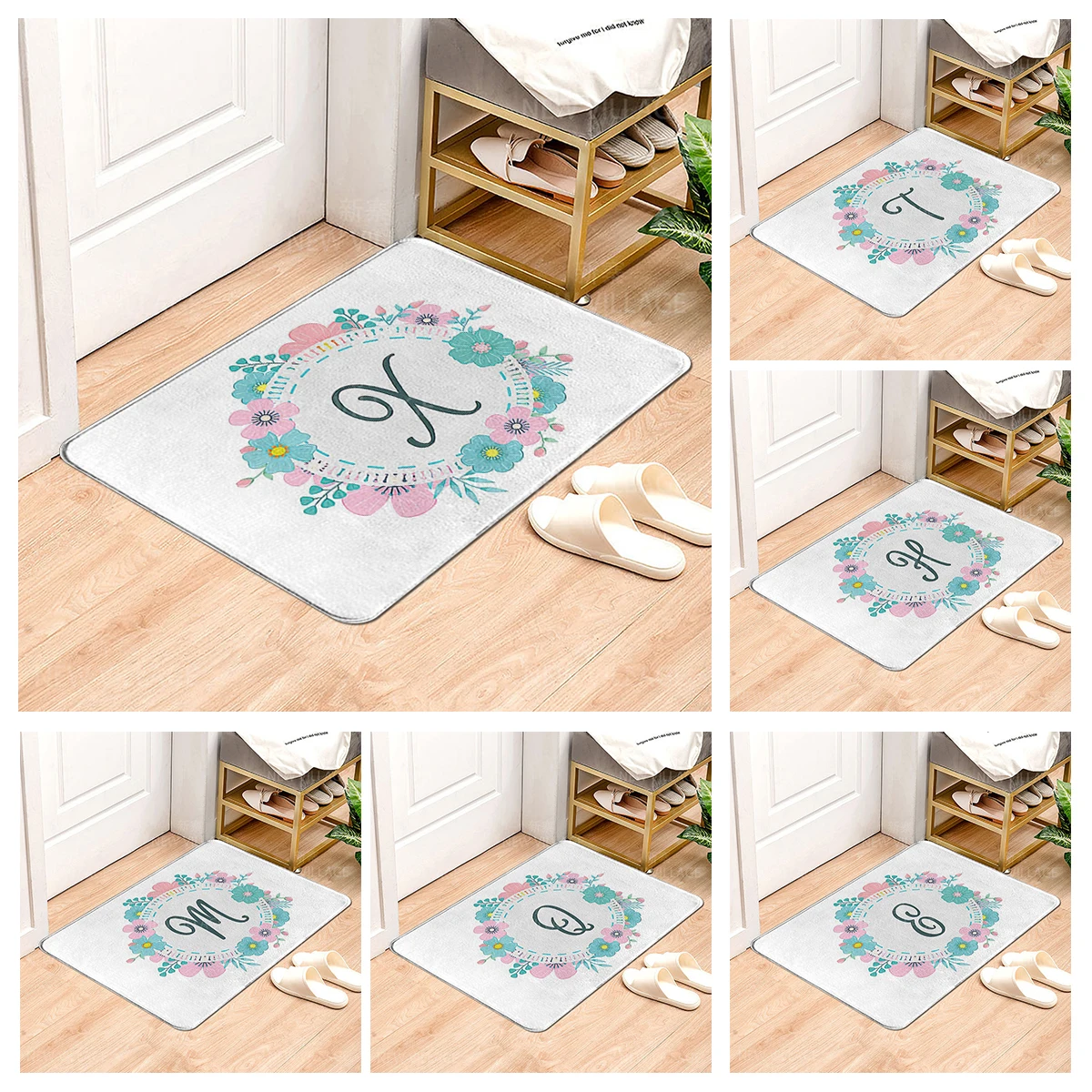 House carpet letter series Home doormat entrance Room Bathmat Footmat bathroom non-slip mat Kitchen water absorption mat