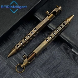 Retro Business Signature Pen Brass Bolt Action Tactical Pen Security Protection Personal Defense Tools School Office Stationery