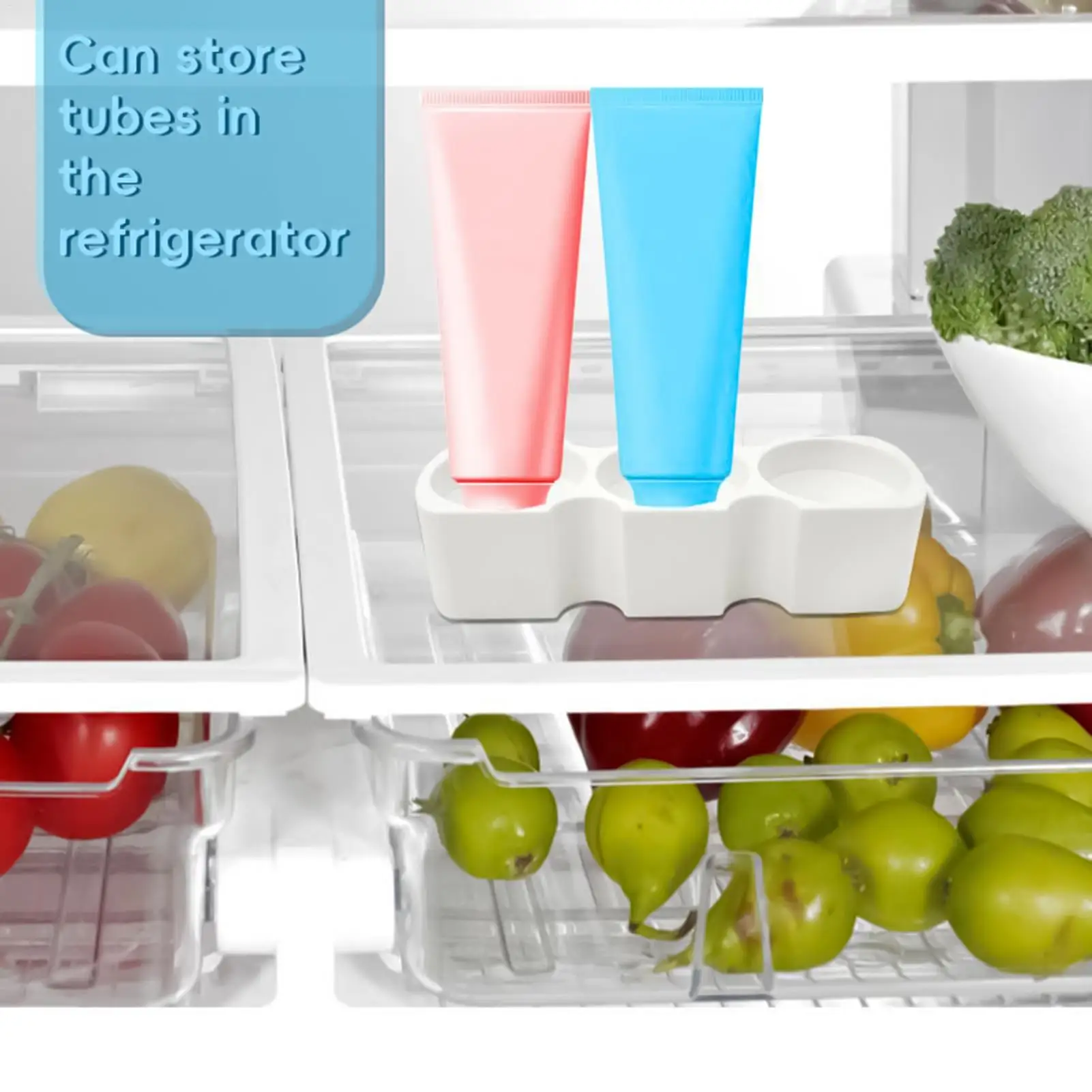 

Toothpaste Holder Desktop Bottle Organizer Anti-Slip Squeeze Bottles Storage Holder For Accessories Refrigerator Fridge Kitchen