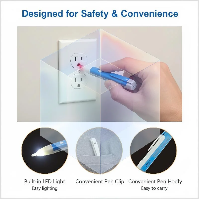 High Sensitivity Non Contact Test Pencil 90-1000V AC Voltage Tester Detector for Electrician Construction Site Use
