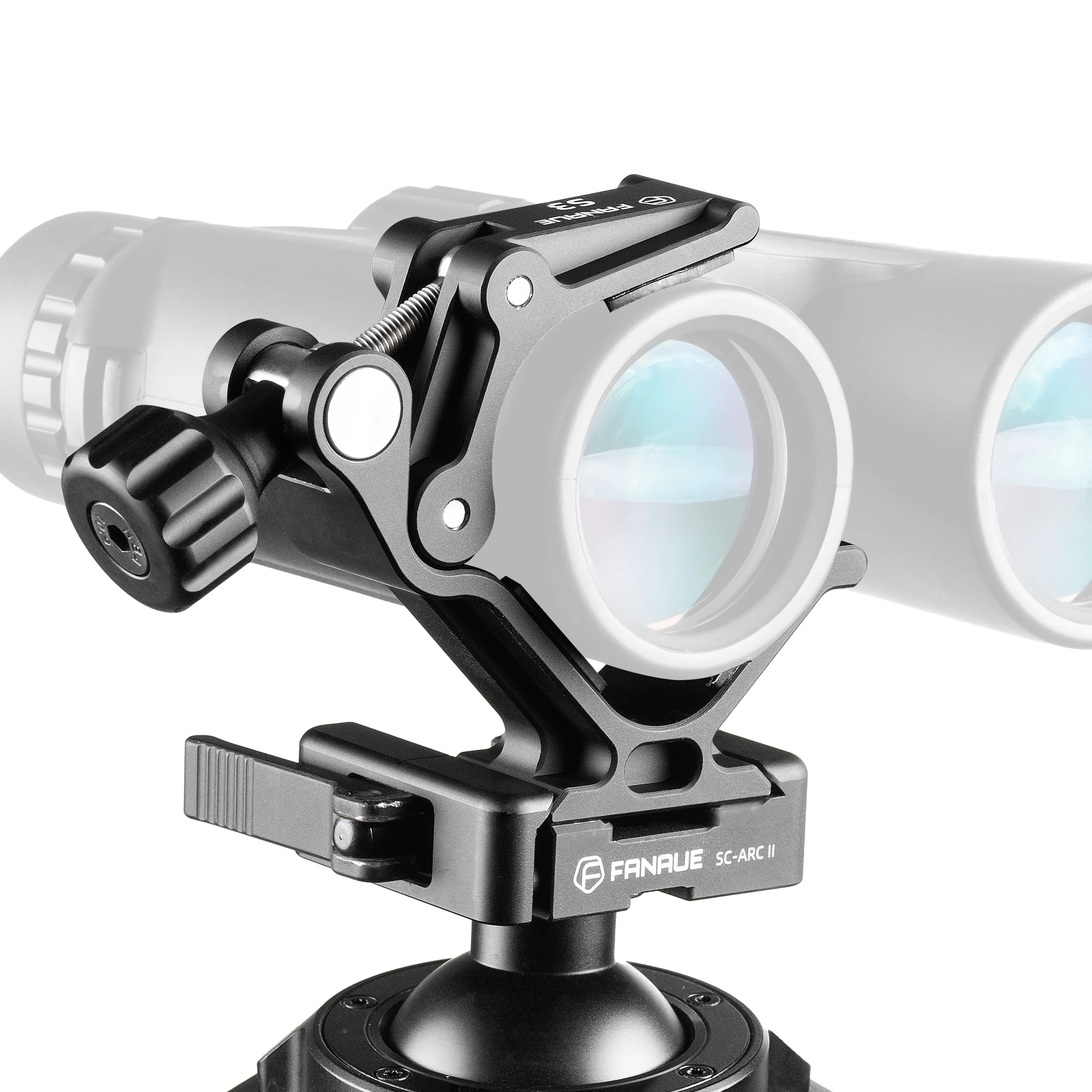 FANAUE Binocular Tripod Adapter 1/4-20 Converter Mount Bracket Aluminium Alloy Quick Release Arca Swiss Base for Bino-Telescope
