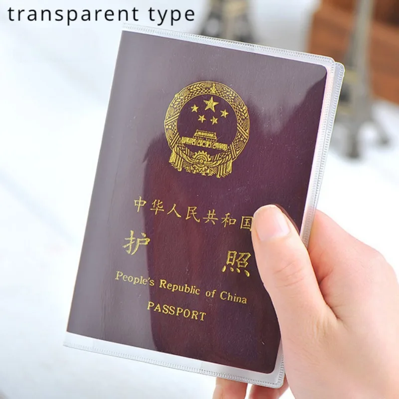 Funda transparente esmerilada para pasaporte, funda protectora impermeable antiarañazos con múltiples ranuras para tarjetas, 13,5x9,2 cm