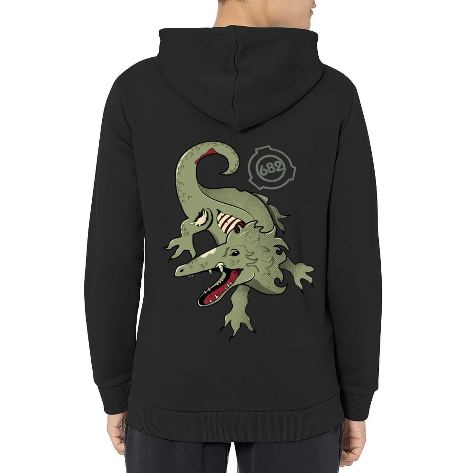 

SCP-682 Hard-to-Destroy Reptile Hoodie blouse male clothes hooded shirt mens clothing big size hoodie
