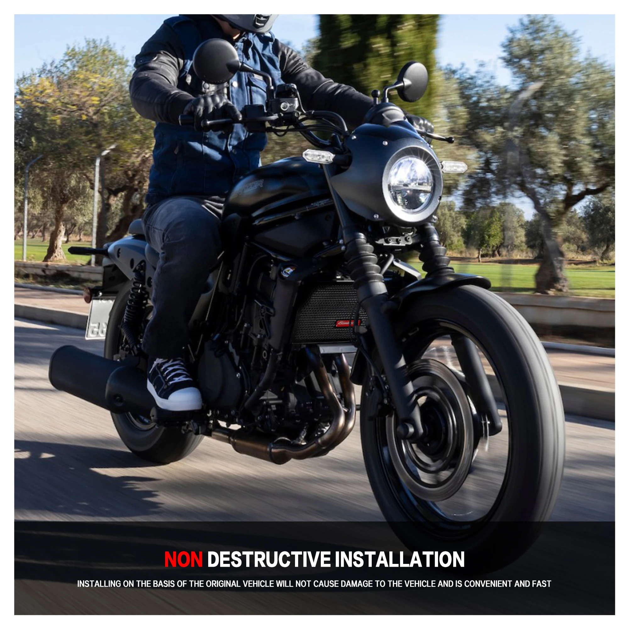 For Kawasaki Eliminator 500 Eliminator500 2024 2025 Motorcycle Accessories Radiator Guard Grill Cover Radiators Guard Protector