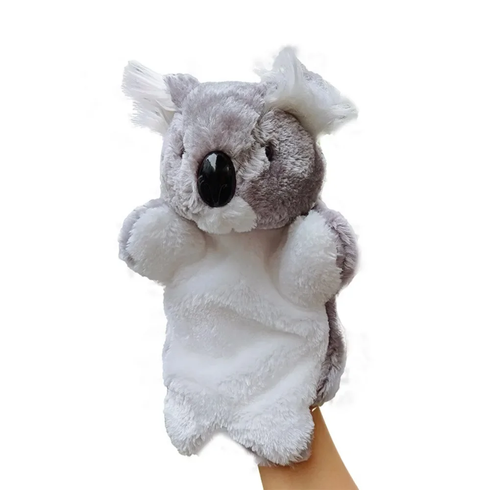 25cm Cute Animals Hand Puppet Plush Fidget Toys Kawaii Stuffed Dolls Lion Elephant Dinosaur Monkey Simulator Game Children Gifts