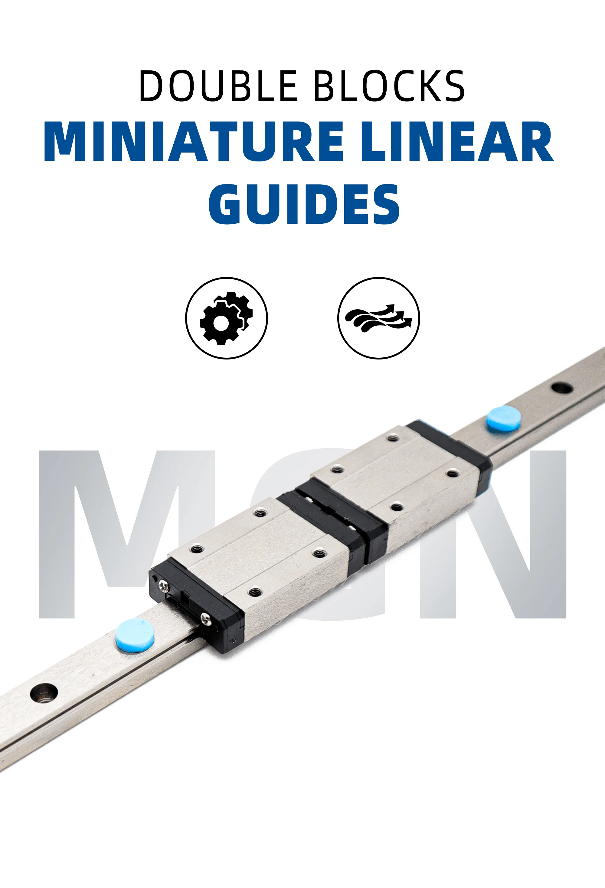 MGN Miniatur-Linearschiene mit 2 Blöcken – MGN7/MGN9/MGN12/MGN15 – C- und H-Typ – Gleitbahn 100–800mm für CNC-Maschine, 3D-Drucker, Lasergravierer, Roboterarm, Automatisierung, hochpräzise Linearführung – Detail 1