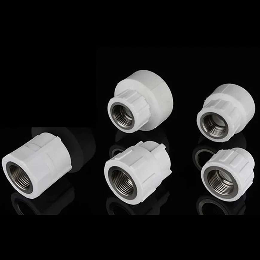 PPR20/25/32/40/50 سلك داخلي مخفض مباشر تركيب أنابيب المياه البلاستيك + النحاس موصل 1/2 "3/4" 1 "BSP